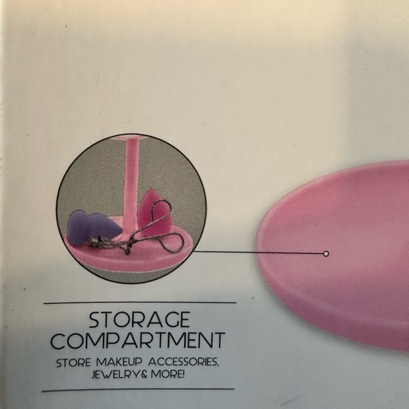 New in Box- Lighted Pink Vanity Mirror with storage tray. - Picture 5 of 8